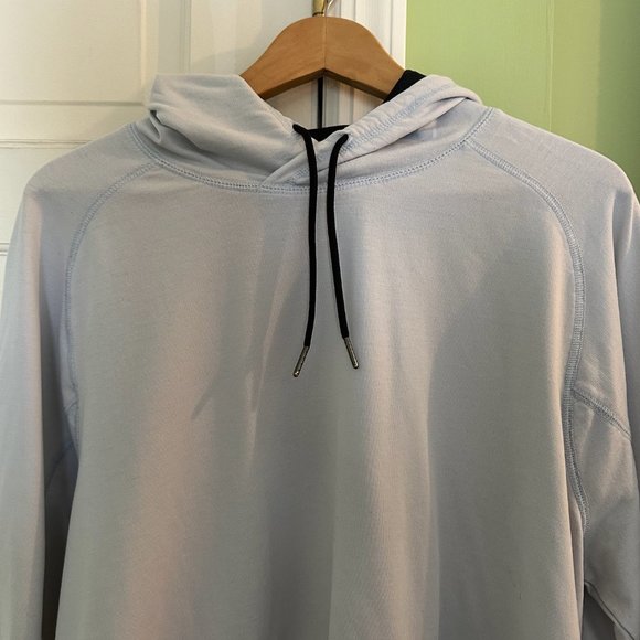 Nordstrom Zella Men's Fleece Hoodie in Blue Feather Melange - Picture 4 of 4